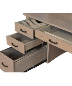 Alternative view of 62" Jefferson Flat Top Desk With Hutch