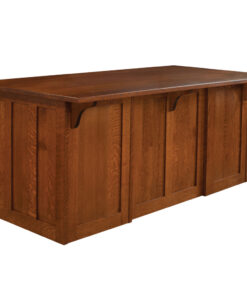 Alternative view of 72" Mission Executive Desk