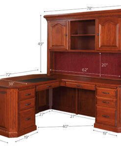 Alternative view of Fifth Avenue Executive L Desk With Hutch
