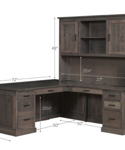 Alternative view of Urban Executive L Desk With Hutch