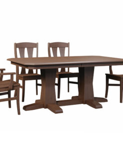 Alternative view of Bevel Shaker Double Pedestal Table