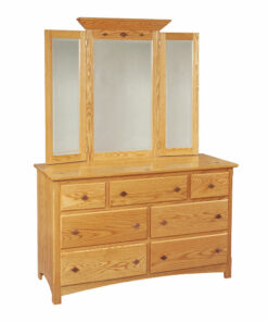 Century Mission Dresser With Tri-View Mirror