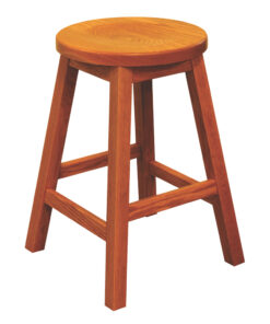 24" Mission Bar Stool with Round Seat