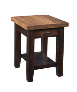 Plank Contemporary One Drawer End Table