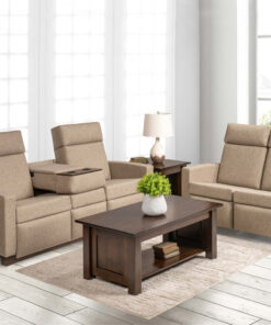 Alternative view of Modern Shaker Push Back Sofa Recliner