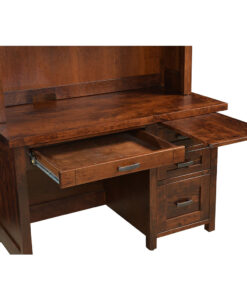 Alternative view of Sante Fe Single Pedestal Desk With Hutch