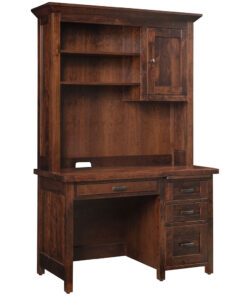 Sante Fe Single Pedestal Desk With Hutch