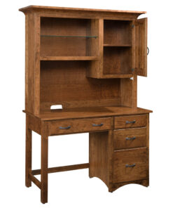 Alternative view of Shaker Single Pedestal Desk with Hutch