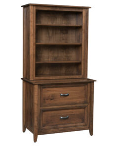 Ventura Lateral File Cabinet With Bookcase Top