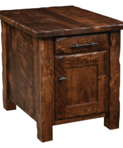 Hand Hewn Enclosed End Table