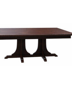 652 Mission Double Pedestal Table