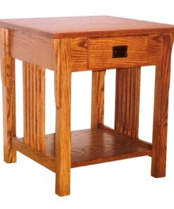 Prairie Mission Lamp Table With Drawer