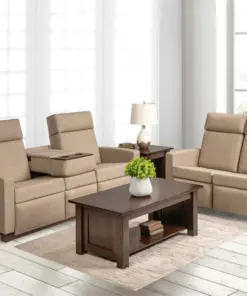 Alternative view of Modern Shaker Push Back Love Seat Recliner
