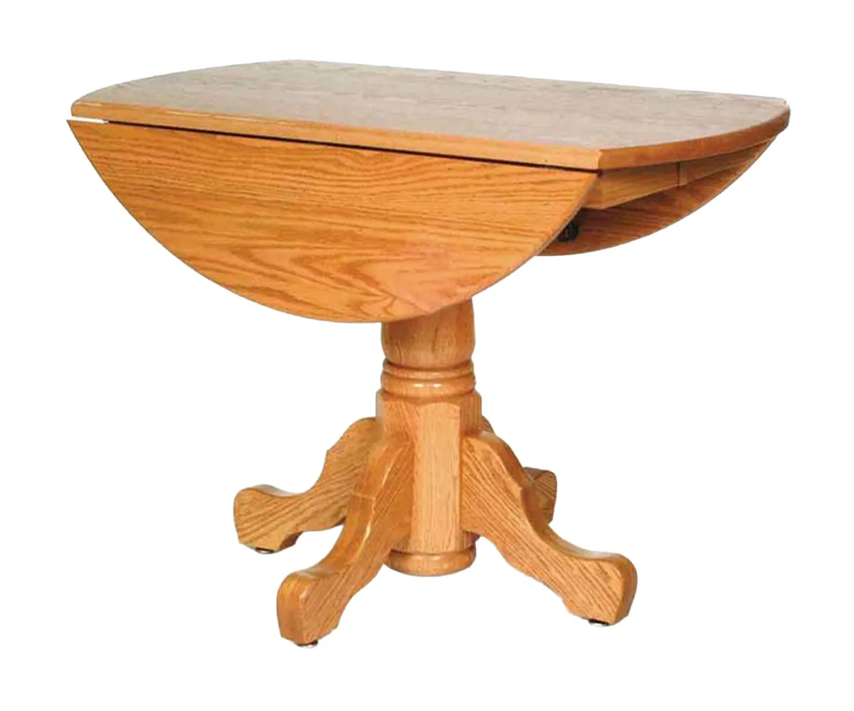 Single Pedestal Drop Leaf Table - Image 2