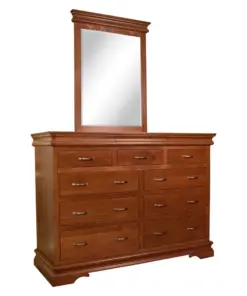 Heirloom Sleigh 9 Drawer Dresser